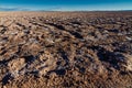 Panoramic landscape near âOjos del Salarâ in the Atacama Desert, Chile, depicting the wilderness immense dimensions of desert Royalty Free Stock Photo